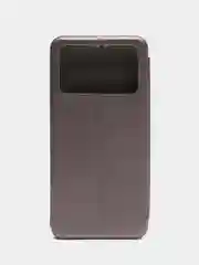 Серебряный чехол-книжка для Xiaomi Poco X4 Pro, Сяоми Поко Х4 Про