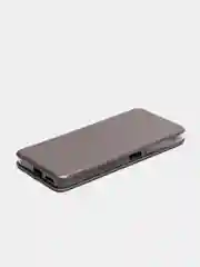 Серебряный чехол-книжка для Xiaomi Poco X4 Pro, Сяоми Поко Х4 Про