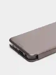 Серебряный чехол-книжка для Xiaomi Poco X4 Pro, Сяоми Поко Х4 Про