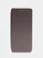 Серебряный чехол-книжка для Xiaomi Poco X4 Pro, Сяоми Поко Х4 Про