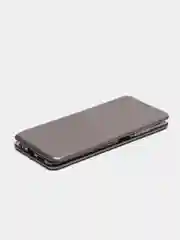 Серебряный чехол-книжка Xiaomi Redmi Note 10 / Redmi Note 10S / Poco M5s, Сяоми Редми Нот 10, 10С