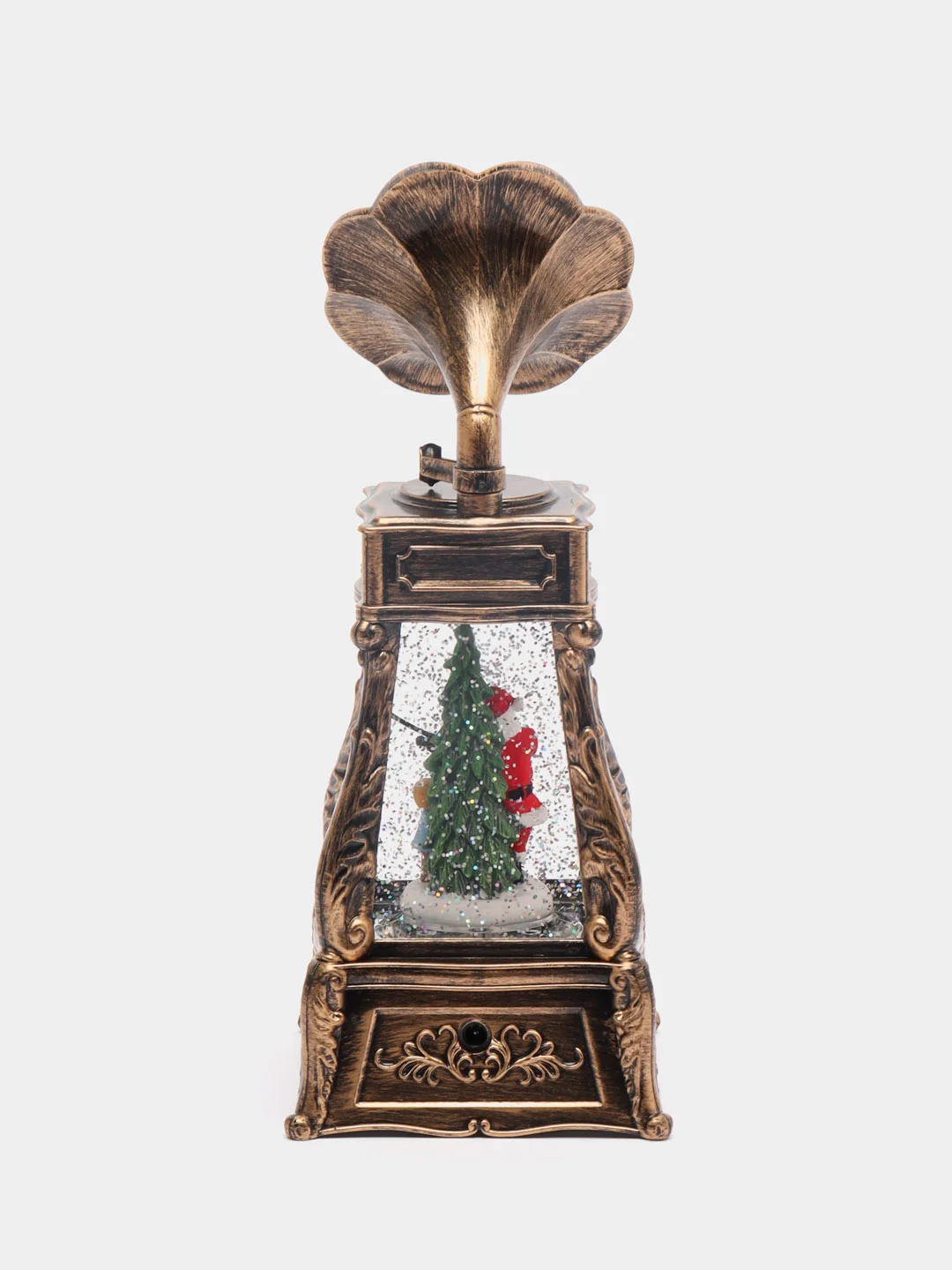 Новогодний музыкальный фонарь "Граммофон", ночник фонарь с музыкой и подсветкой