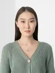 Кораллово-розовый цепочка на шею с кулоном "Сердце", 26 видов, золотая цепь