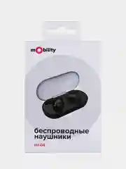 Черный беспроводные TWS-наушники mObility mt-04