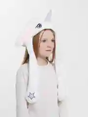 Белый шапка детская светящаяся с двигающимися ушками