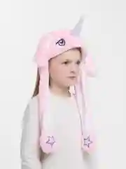 Пудровый шапка детская светящаяся с двигающимися ушками