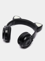 Беспроводные наушники Cat Ear ZW-028, LED, со светящимися кошачьими ушками