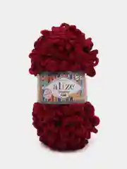 Бордовый puffy Fine Alize пряжа маленькими петельками