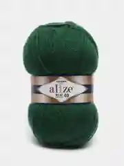 Тёмно-зелёный пряжа Ангора Реал 40 Ализе Angora Real 40 Alize 40% шерсть 60% акрил 100 г 480 м