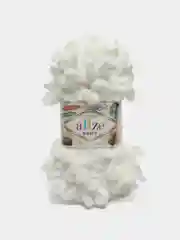 Белый пряжа с большими петельками Puffy Alize (Ализе Пуффи), разные цвета