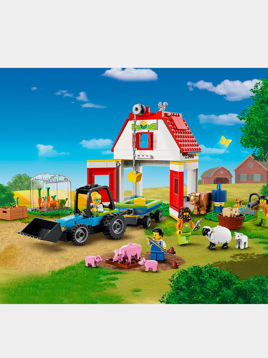 Конструктор LEGO CITY "Ферма и амбар с животными", 60346