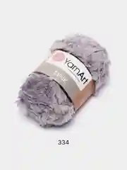 Серый пряжа  YarnArt Mink, полиамид, 50 г, 75 м, (имитация меха)