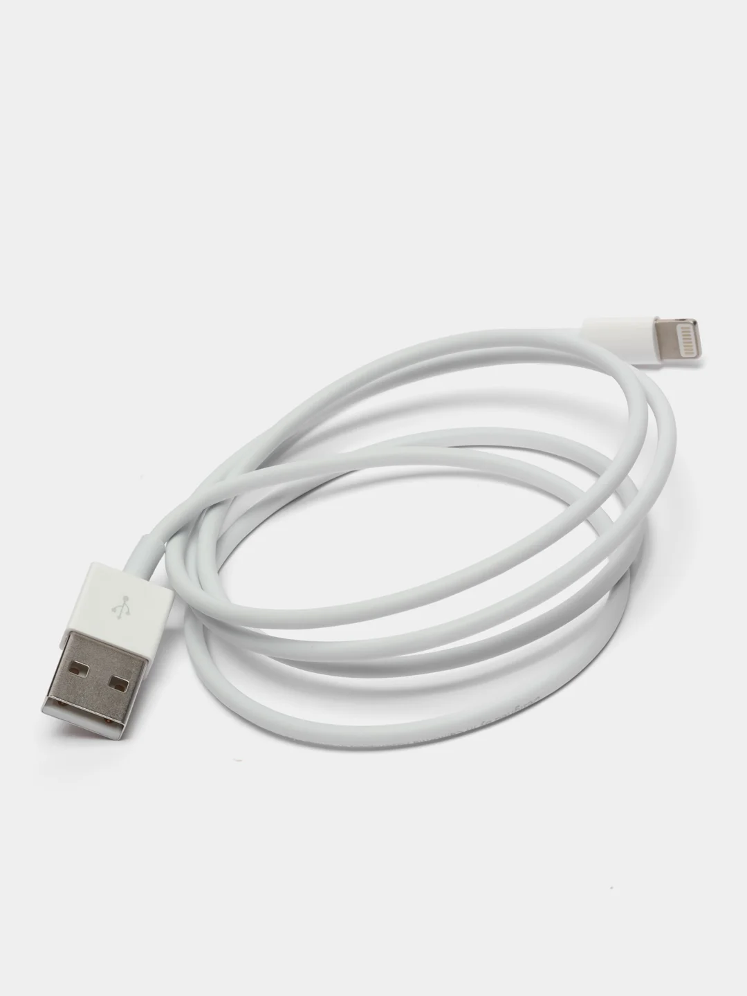 Белый зарядка для айфона / Кабель lightning / Для iPhone Apple 7,8,X,11,iPad (1 метр)