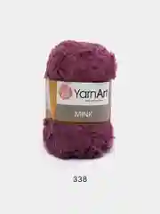 Фуксия пряжа  YarnArt Mink, полиамид, 50 г, 75 м, (имитация меха)