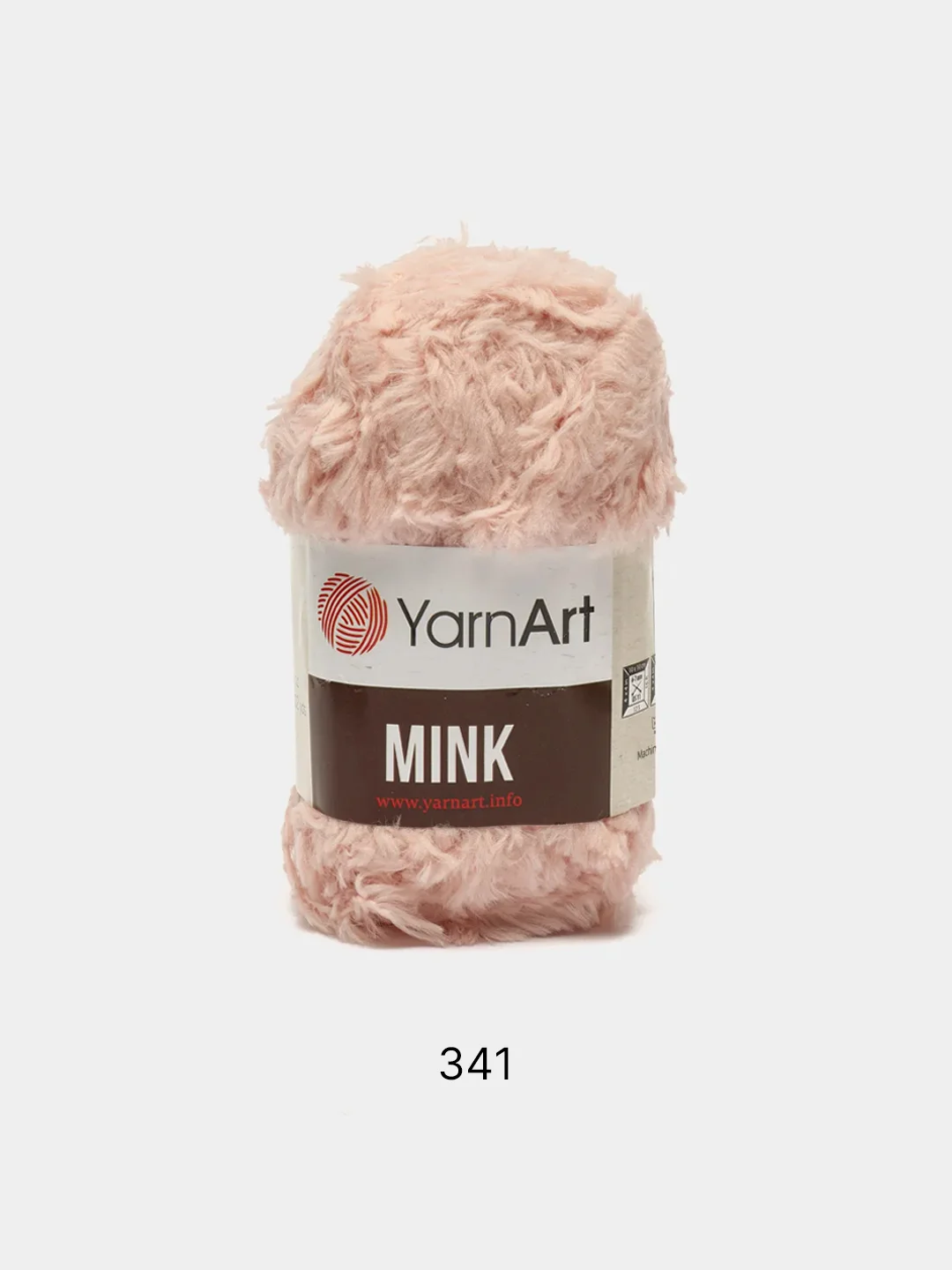 Коралловый пряжа  YarnArt Mink, полиамид, 50 г, 75 м, (имитация меха)