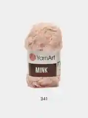 Коралловый пряжа  YarnArt Mink, полиамид, 50 г, 75 м, (имитация меха)