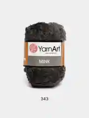 Серый меланж пряжа  YarnArt Mink, полиамид, 50 г, 75 м, (имитация меха)