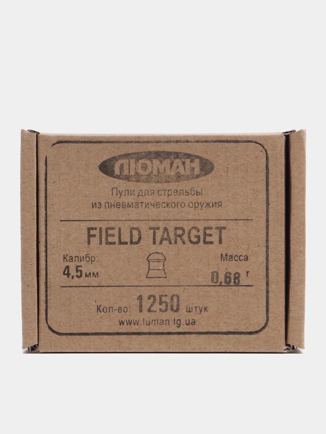 Пули свинцовые Люман Field Target 4,5 мм, 0,68 г, 1250 штук пульки для пневматики