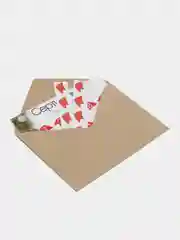 Белый новогодний подарочный сертификат на минет "Подарок мужчине" с наклейками, в конверте