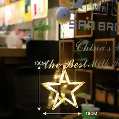 Желтый светодиодная новогодняя Led гирлянда подвеска в виде елки, снежинок, оленей клеить на окна