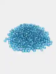Голубой бисер крупный, стеклянный, 6/0, 4 мм Бисер разноразмерный