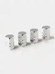 Серебряный колпачки автомобильные для колес, металлические, 4 штуки