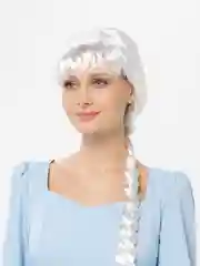 Карнавальный парик на Новый год  "Снегурочка с косой"