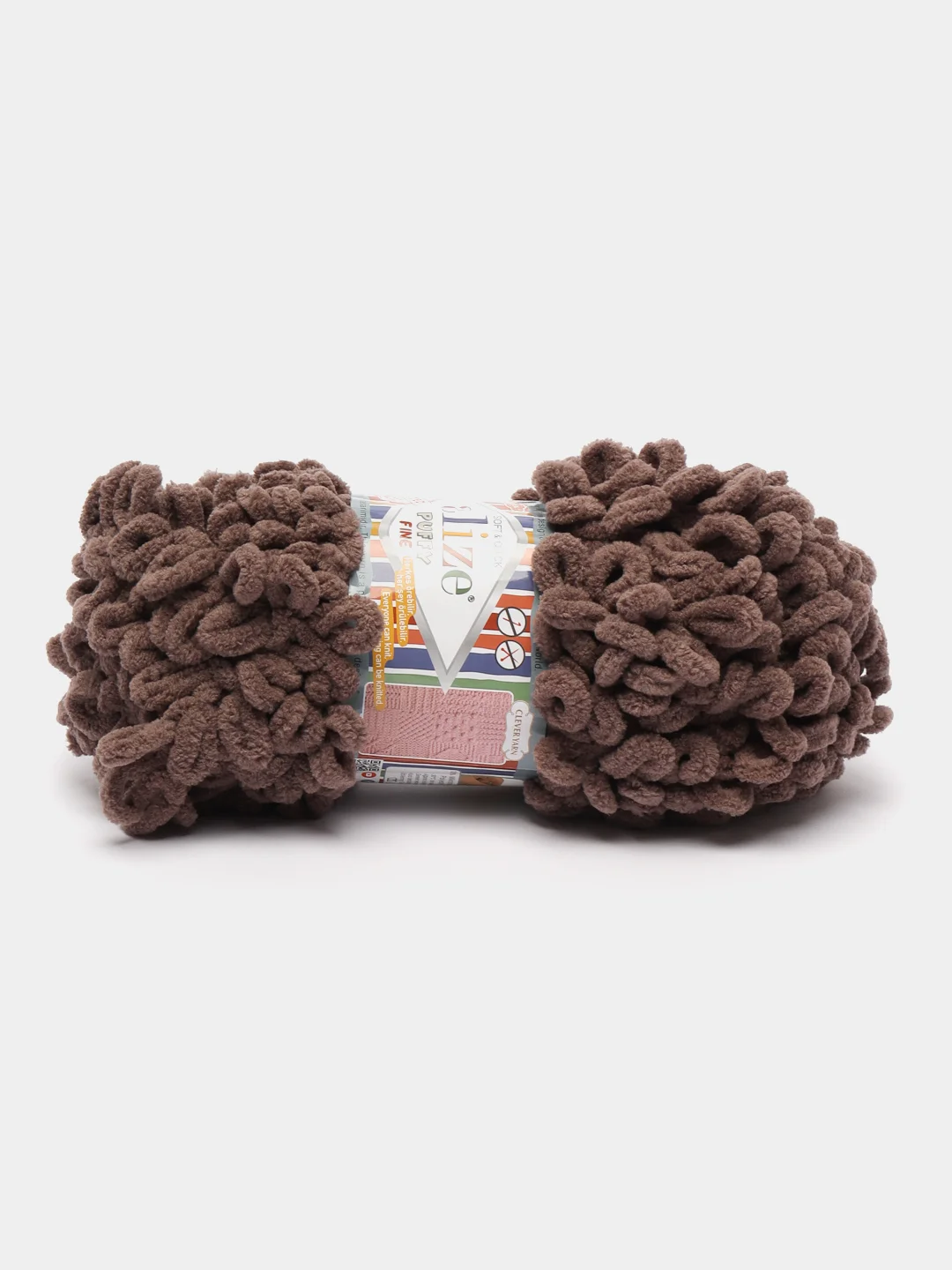 Коричневый пряжа Alize Puffy Fine
