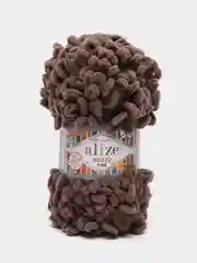 Коричневый пряжа Alize Puffy Fine