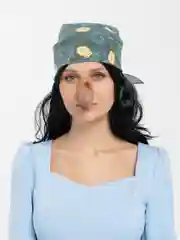 Карнавальный набор "Баба Яга": косынка с совами, парик, нос