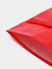Белый новогодний пакет (мешочек) для подарка Дед Мороз, Санта с ленточкой, Новый год