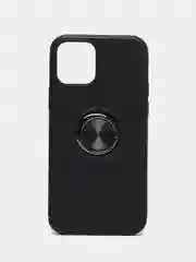Черный чехол для iPhone 12 с кольцом