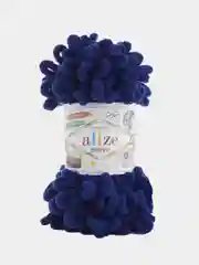 Синий меланж пряжа Alize Puffy, петельки, 5 штук, разные цвета