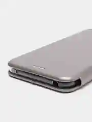 Серый чехол-книжка для Nokia 7.1 Plus, из экокожи, с карманом для карт