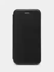 Черный чехол-книжка на Nokia 7 Plus, из экокожи, с карманом для карт