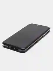 Черный чехол-книжка на Nokia 7 Plus, из экокожи, с карманом для карт