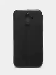 Черный чехол-книжка на Nokia 7 Plus, из экокожи, с карманом для карт