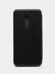 Черный чехол-книжка на Xiaomi Redmi 5 из эко кожи, с карманом для карт