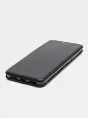 Черный чехол-книжка на Xiaomi Redmi 5 из эко кожи, с карманом для карт