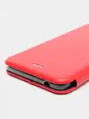 Красный чехол-книжка на Nokia 7 Plus, из экокожи, с карманом для карт