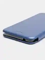 Синий чехол-книжка на Nokia 7 Plus, из экокожи, с карманом для карт