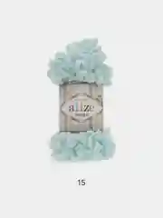 Бирюзовый пряжа Alize Puffy, петельки, 5 штук, разные цвета