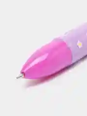 Фиолетовый ручка шариковая, автоматическая, 6-ти цветная, с рисунком микс