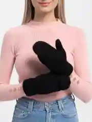 Черный варежки женские