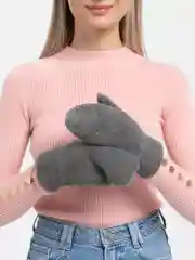 Тёмно-серый варежки женские