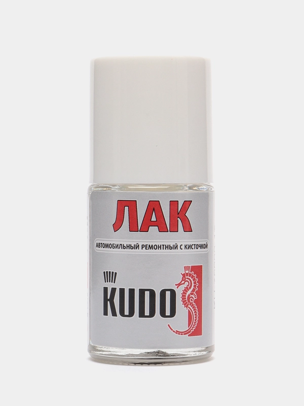 Ремонтный лак для ЛКП автомобилей, Kudo, прозрачный, универсальный, во флаконе с кисточкой