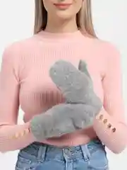 Серый варежки женские