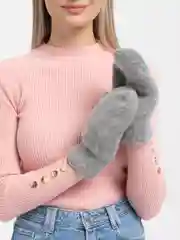 Серый варежки женские