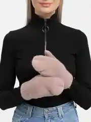 Пастельно-коралловый варежки женские