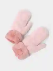 Розовый варежки женские зимние двухслойные утолщенные шерстяные с возможностью удлинения, 8 цветов